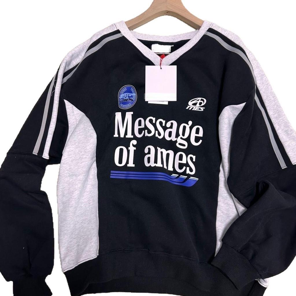In Stock Pre-order! Korean AM*S American Retro Academy Style Round Neck Plus Velvet Hoodie - Yoon Jeonghan Inspired.