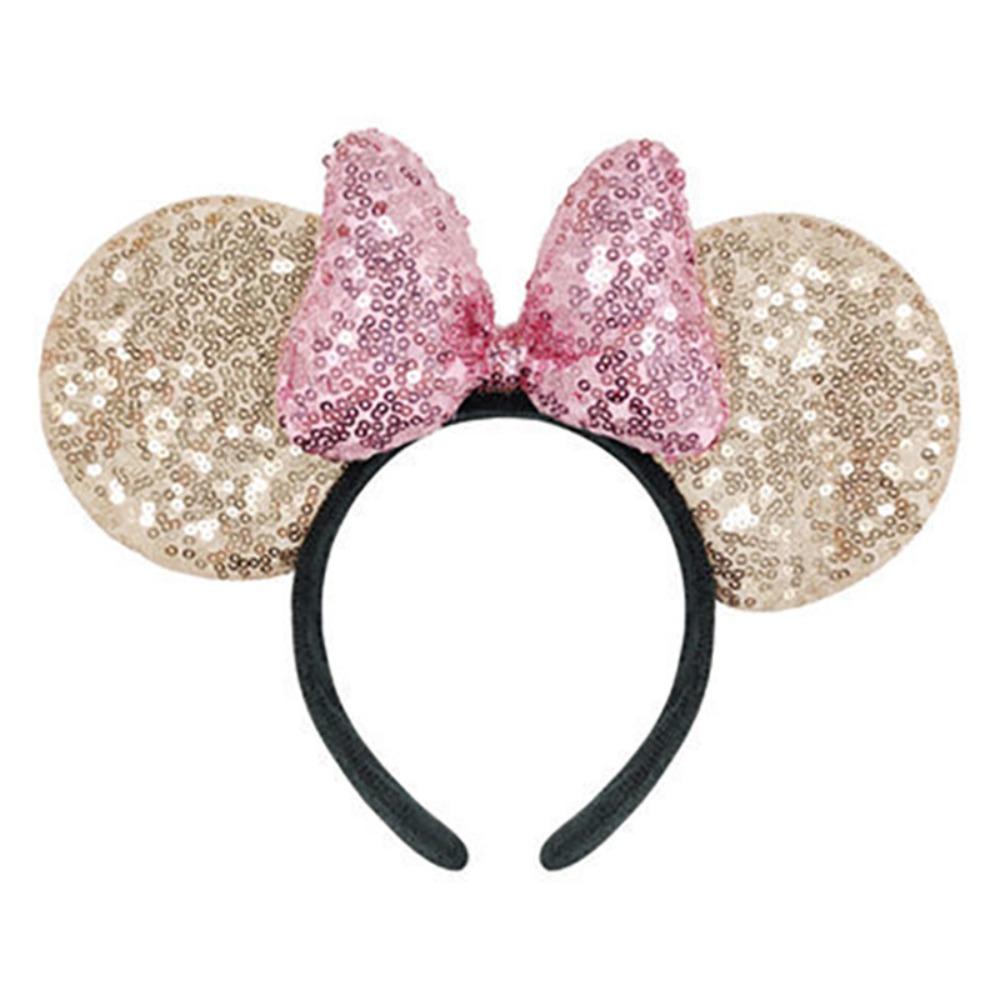 Handmade Mouse Ears Headband for Women and Girls Polka Dot Bow Minnie Ears Costume Accessories Hair Hoop Party Headwear