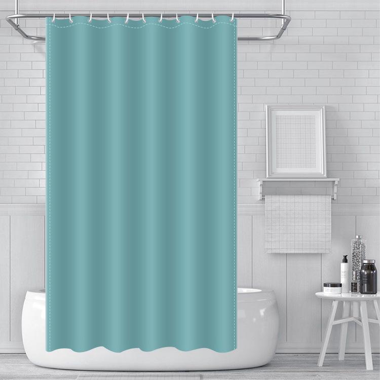 3D Printed PEVA Shower Curtain with Hooks – Thick, Waterproof, Mildew-Resistant Bathroom Partition