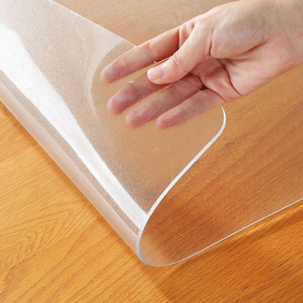 PVC Soft Glass Tablecloth - Thick, Transparent, Waterproof, Oil-Proof Mat for Coffee Table Protection
