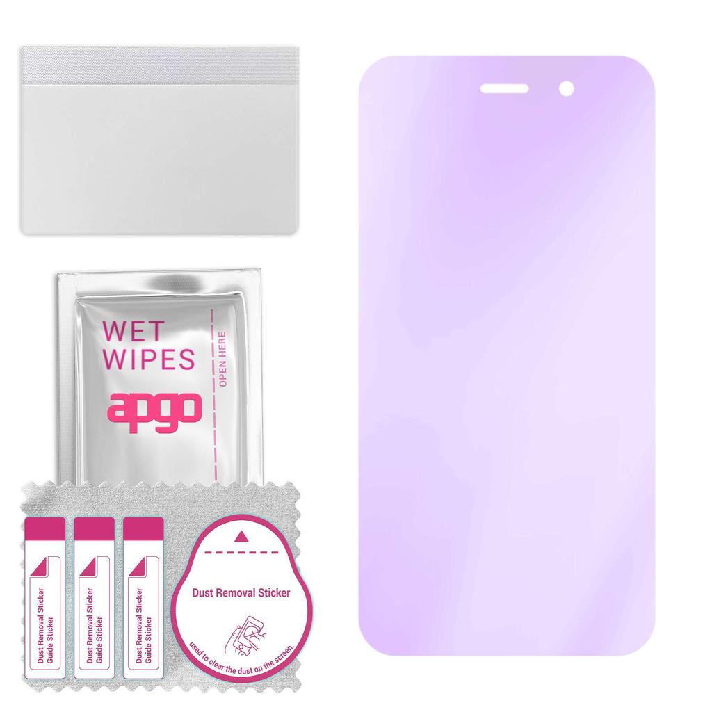 apgo Anti-Blue 9H Hybrid Protective Glass Compatible with WIko Y52, Flexible Nano Glass, Great Replacement for Tempered Glass, Scratch-resistant, Full