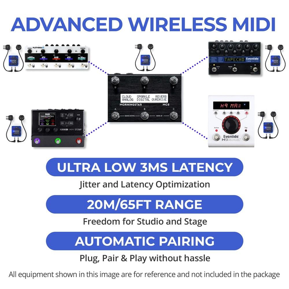 CME WIDI Jack Bluetooth MIDI Adapter DIN-5 Cable Set 5-Pin DIN MIDI Support Ultra-Low Latency 3ms