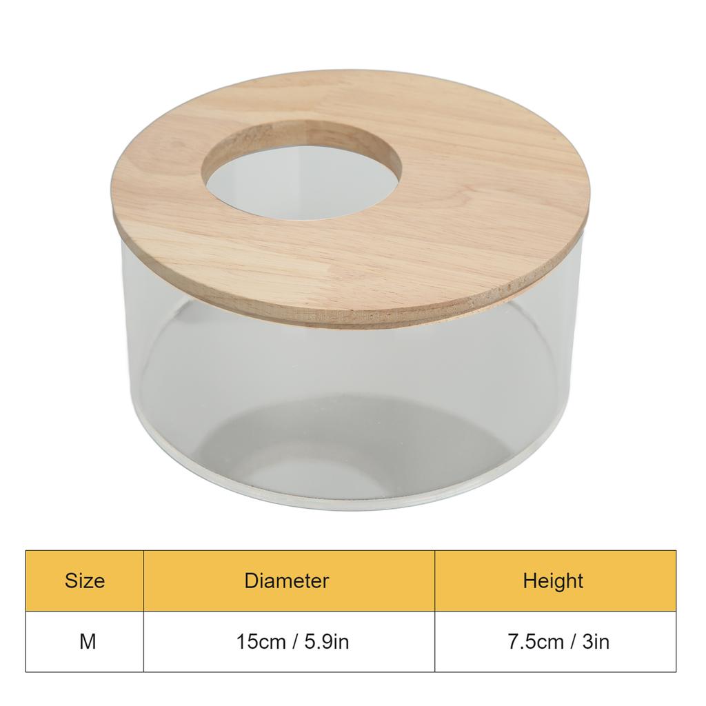 Hamster Sand Bathtub Small Round Shaped Pet Sand Box Transparent Acrylic Sand Bathroom