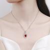2026 Color Treasure High Carbon Diamond Ice Flower Cut Pigeon Egg Necklace Plated Real Gold Egg Shaped Pendant