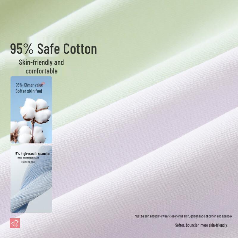 Urban Lady Women's Cotton Seamless Antibacterial Mid-Waist Briefs (4-Pack)