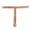 T Shaped Wood Bird Perch Fun Paw Grinding Chewing Exercising Relieve Boredom Wooden Parrot Stand