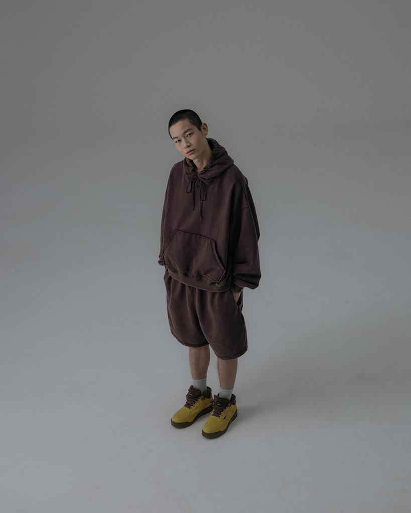 Heavyweight Washed Hoodie - Brown