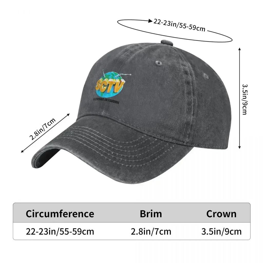 SCTV Television Network Baseball Cap Designer Hat black Luxury Brand Sunhat Golf Wear Men Women's