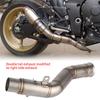 Motorcycle Exhaust Vent Middle Link Pipe Modified Side Exhaust for    R1 2009--2014