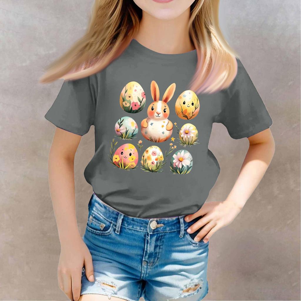 Toddler Girl Boy T-Shirts Kids Top Boys And Girls Printed Short Sleeved T-shirt