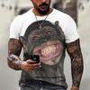 Summer New Men's T-shirt 3D Print Fun Gorilla Fashion Trend Street Comfortable Casual Top Round Neck Plus Size Short Sleeve