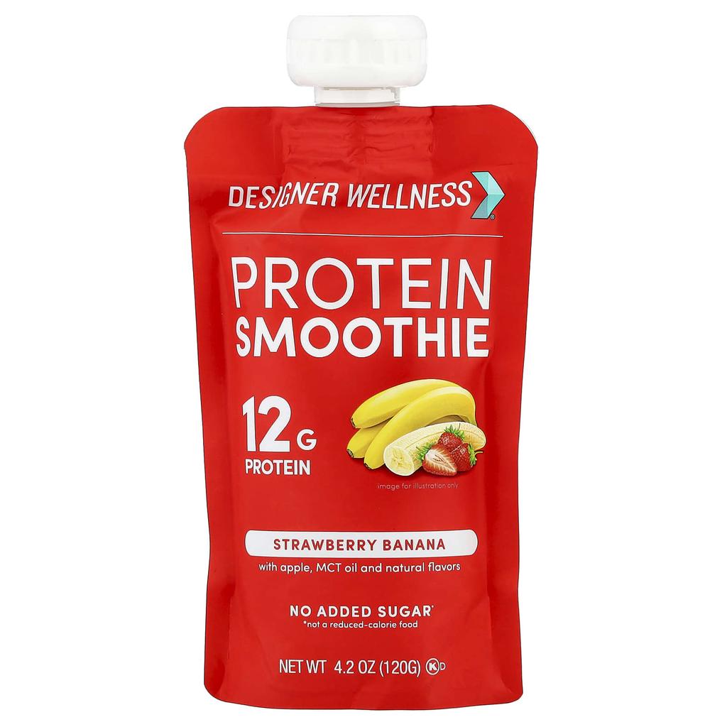 Protein Smoothie, Strawberry Banana, 4 Pack, 120G (4.2Oz) Each