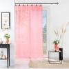 Panneau a anneaux rideau Voile 140 x 240 cm Linkae corail