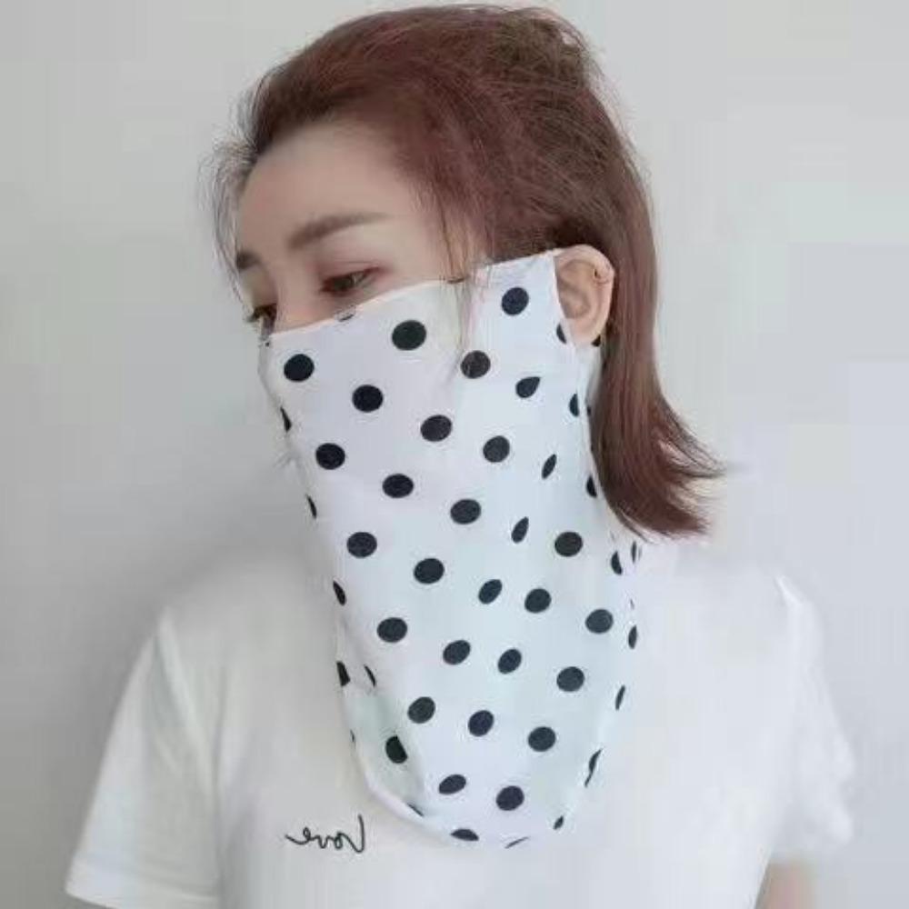 Sunscreen Mask, Men's and Women's Ice Silk Hanging Ears, Neck Protection, Scarf, Summer Sunshade