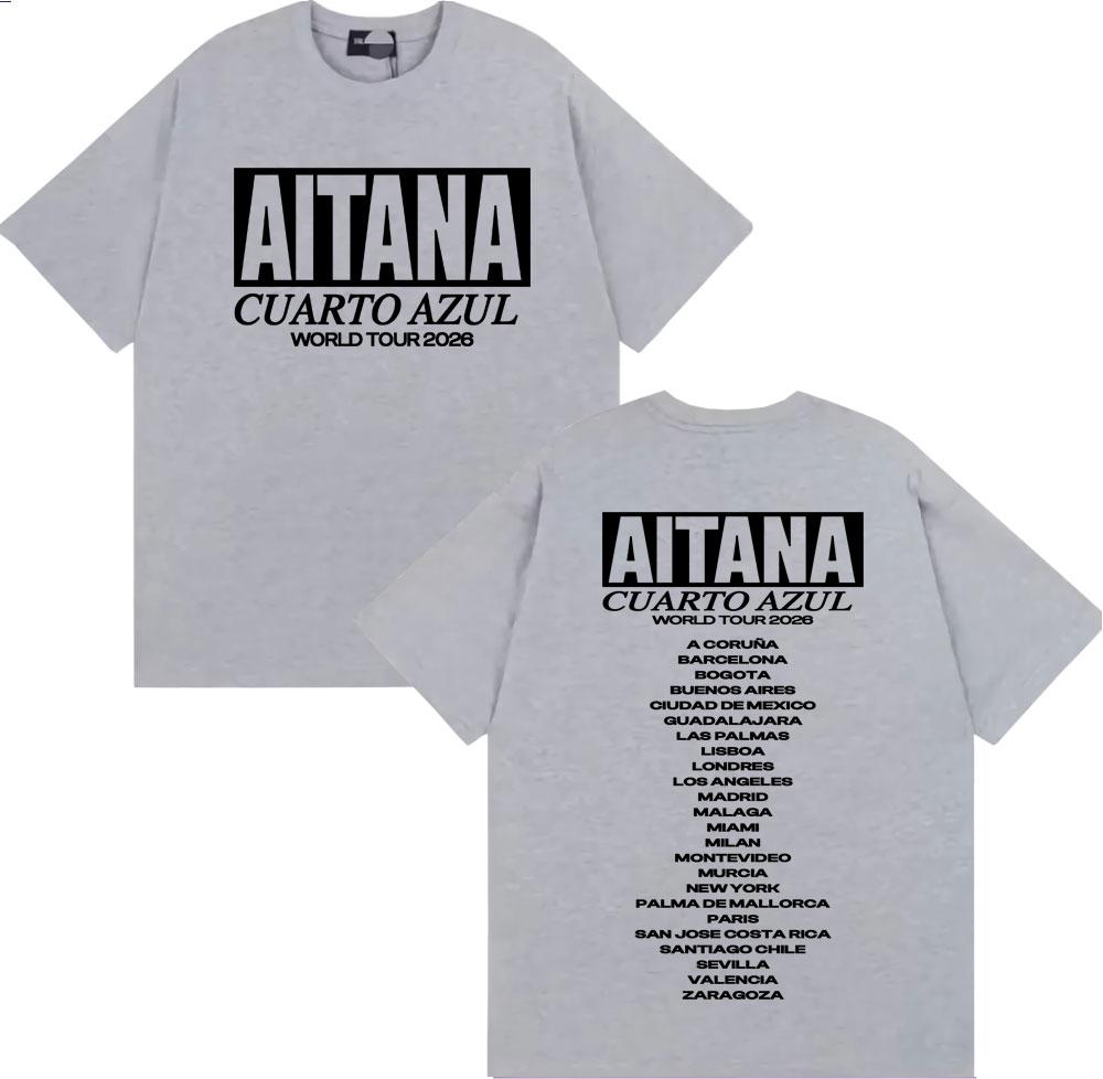 

Aitana Cuarto Azul Wdrld Tour 2026 Printed Tshirts Unisex WOMEN Harajuku Comfortable and loose Unisexs and WOMENs Tshirts 4XL