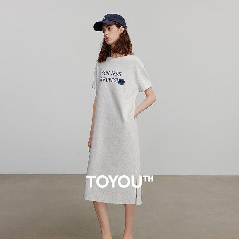 

Chuyu 2025 Summer Letter Embroidered T-Shirt Dress M