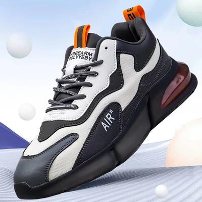 Moda 2025 Wiosna Nowe Skórzane Buty Męskie Modne i Wygodne Casualowe Buty Sportowe Antypoślizgowe i Odporne na Ścieranie Buty do Biegania