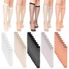 20 Pairs Knee High Stockings Pantyhose With Reinforced Nylon Toe Sheer Knee High Stocks For Women 5 Colors
