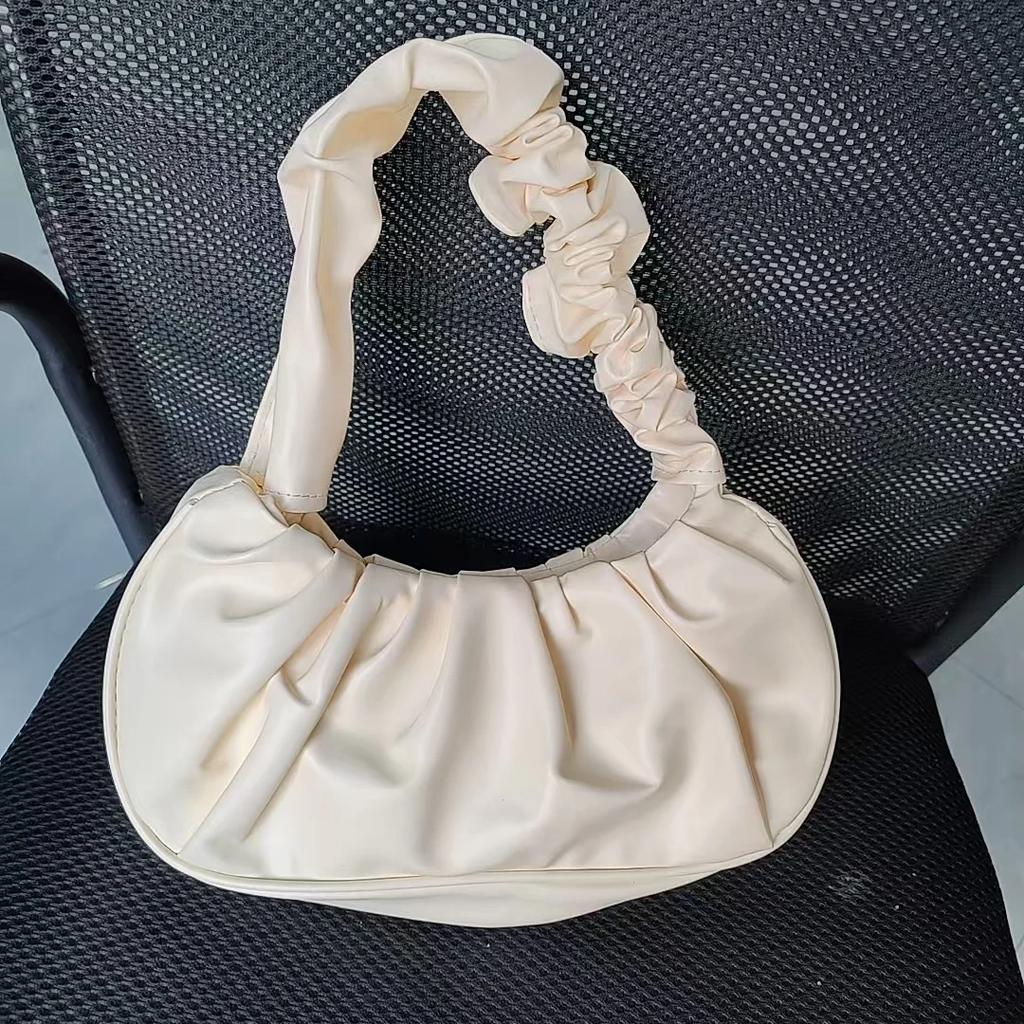 Women'S Pleated Handbag, Casual Underarm Dumpling Bag, Fashionable And Versatile Shopping Shoulder Bag