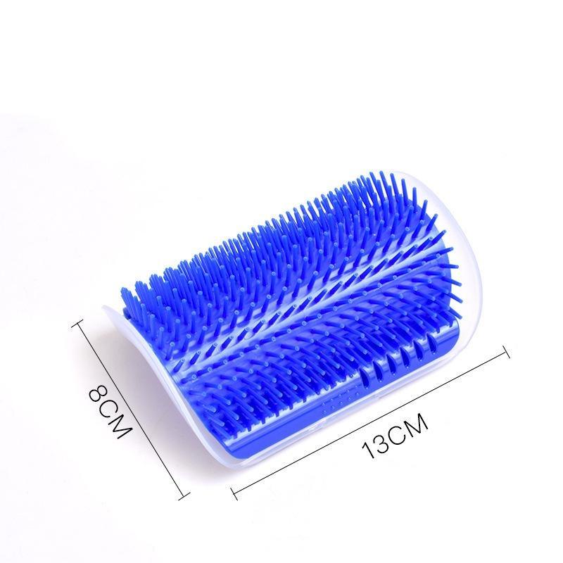 

Массажная расческа для кошек, котенок, скребок для самостоятельного ухода, настенная угловая щетка, щетка для кошек, щетина, арка, игрушка, пластиковый инструмент для удаления волос для домашних животных синий