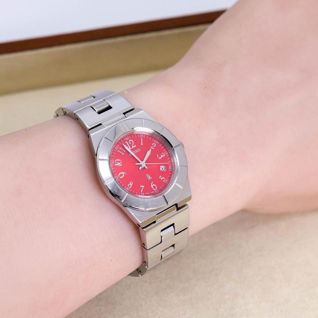 [USED] Working SEIKO Lukia Watch, Red, Women's, Date, 1901