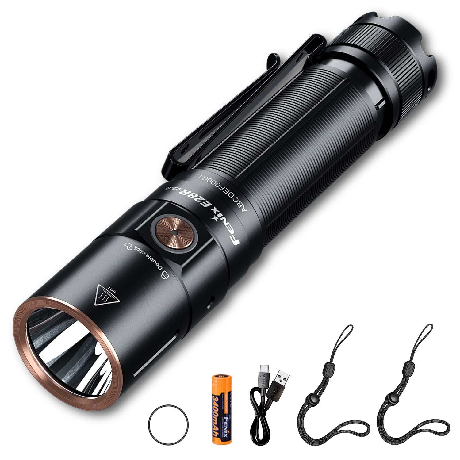 

Fenix E28R Перезаряжаемый светодиодный 1700 IP68 Водонепроницаемый и до 260 часов работы 126 м Высокий Удобный Аварийный Уличный Собака Ночь Насекомое Питание от аккумулятора 3400 мАч чёрный