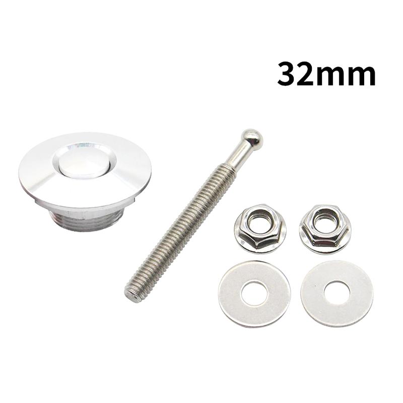 1Pcs 30/32Mm Car Push Button Bonnet Hood Pin Quick Release Latch Lock Clip Kit Aluminum Engine Exterior Parts Universal