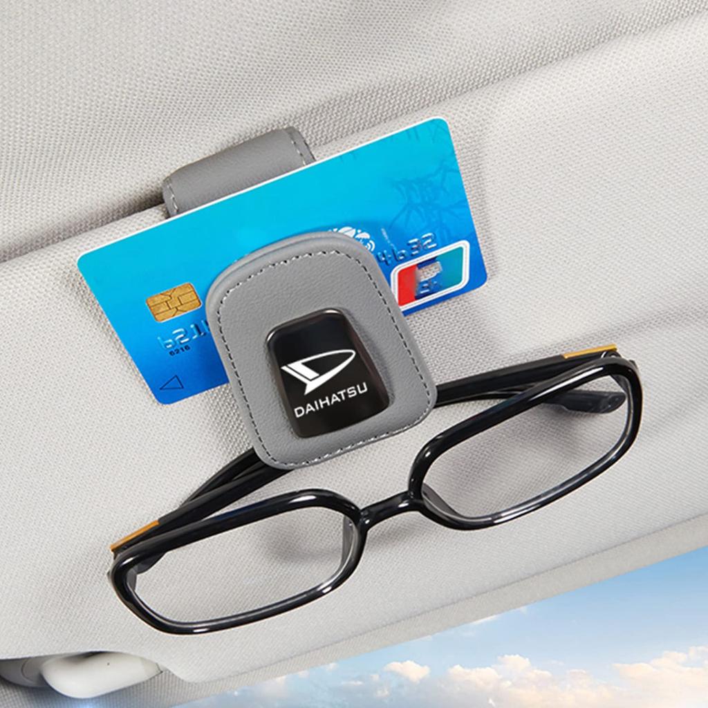 Hunesuru Car Sun Visor Glasses Clip, Suitable for Cars, Leather Car Glasses Clip, Sunglasses