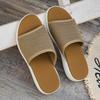 Flat Bottom Slippers Women Summer Round Head Mesh One Word Outer Wear Breathable Casual Sandal Slippers