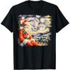 Van Gogh Sternennacht Santa Weihnachten Winter Verschneite Nacht T-Shirt(7)