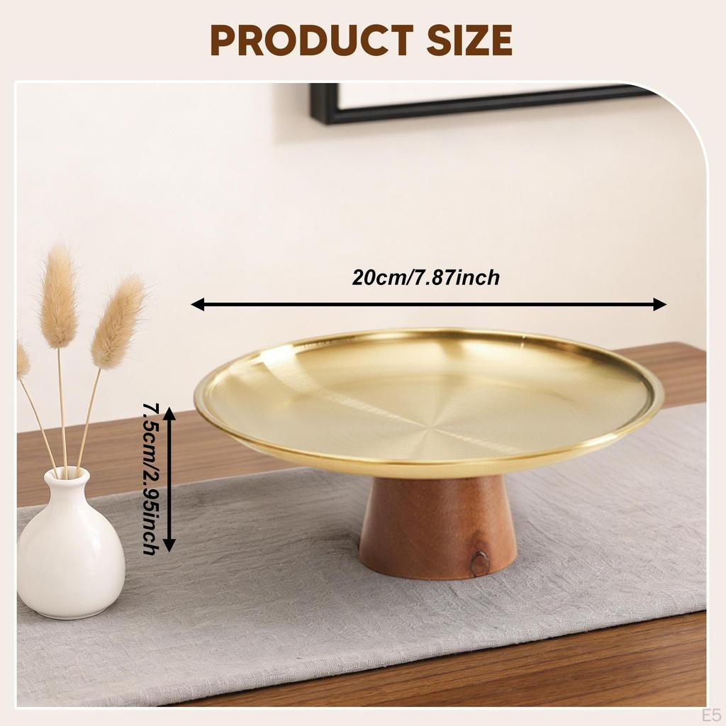 Pedestal Fruit Bowl Decorative Multifunctional Aesthetic Snack Candy Storage Tray Plate