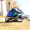 ORZ-958-Full Flip Up Motorcycle Helmet Dual Visor, Reinforced ABS Shell, DOT Certified Shockproof Outdoor Motorbike Safety Gear