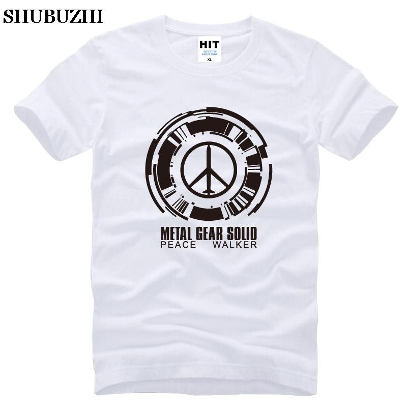 Summer New Metal Gear T Shirt Peace Walker Logo Printed Cotton Short Sleeve Metal Gear Solid Tshirts Tops
