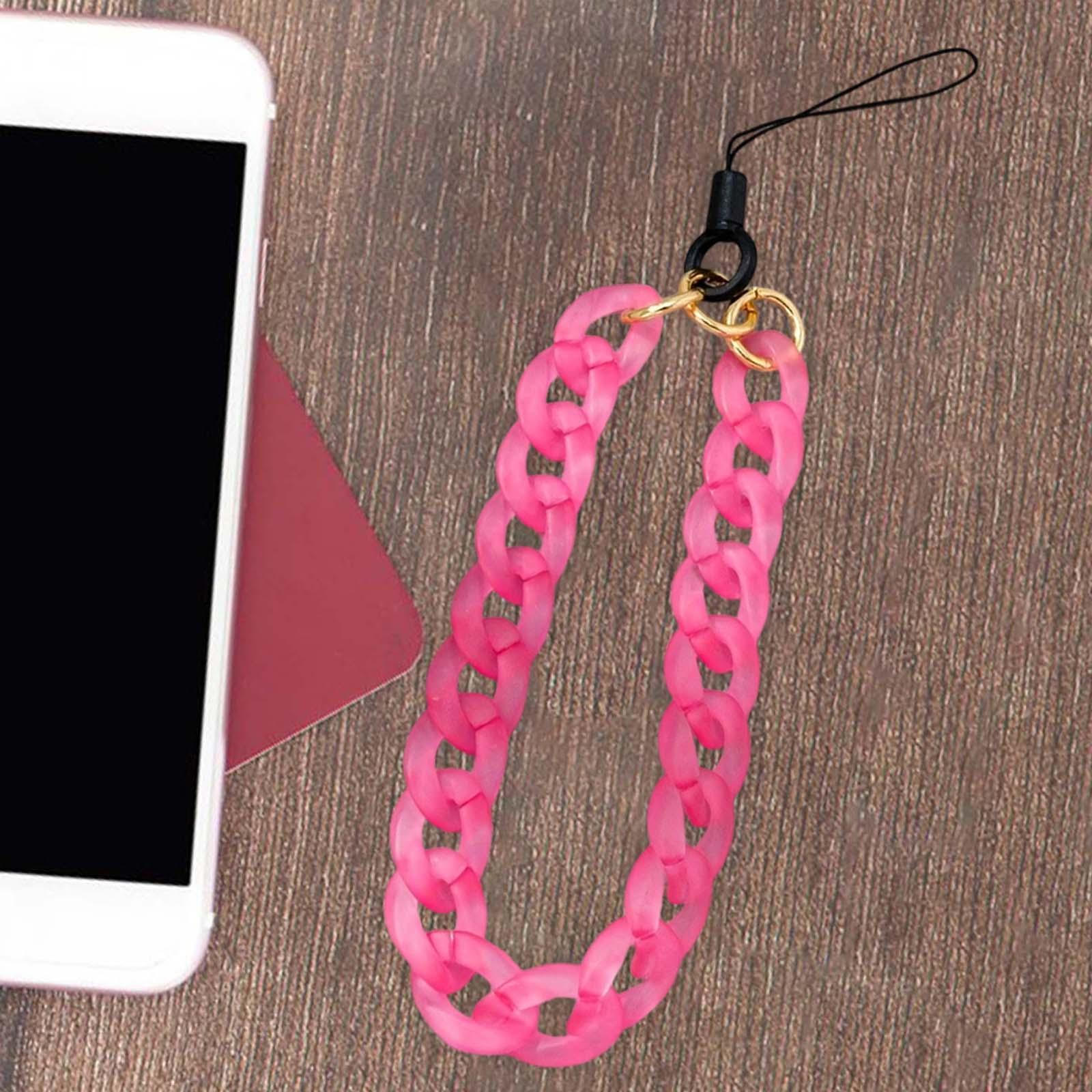 

Phone Bracelet Fashion Acrylic Anti Lost Multipurpose Handbag Decoration Keychain Charm Pendant for зелений