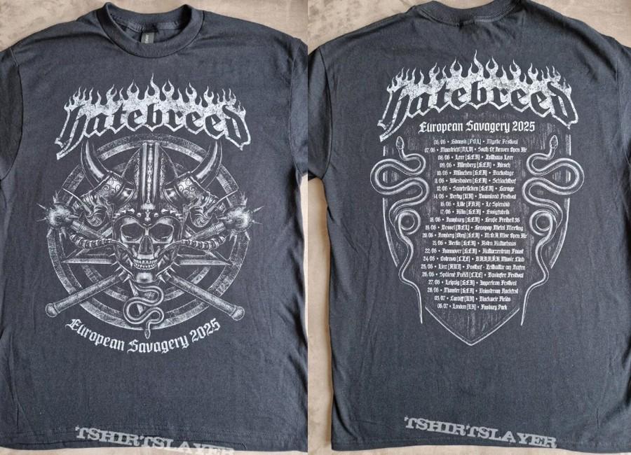 New Hatebreed European Tour 2025 short sleeve 2 side shirt VK00645 Unisex T-Shirt S