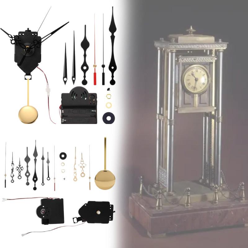 Clock Metal Sleek Accessories Adjustable Pendulums Music Function Home Office