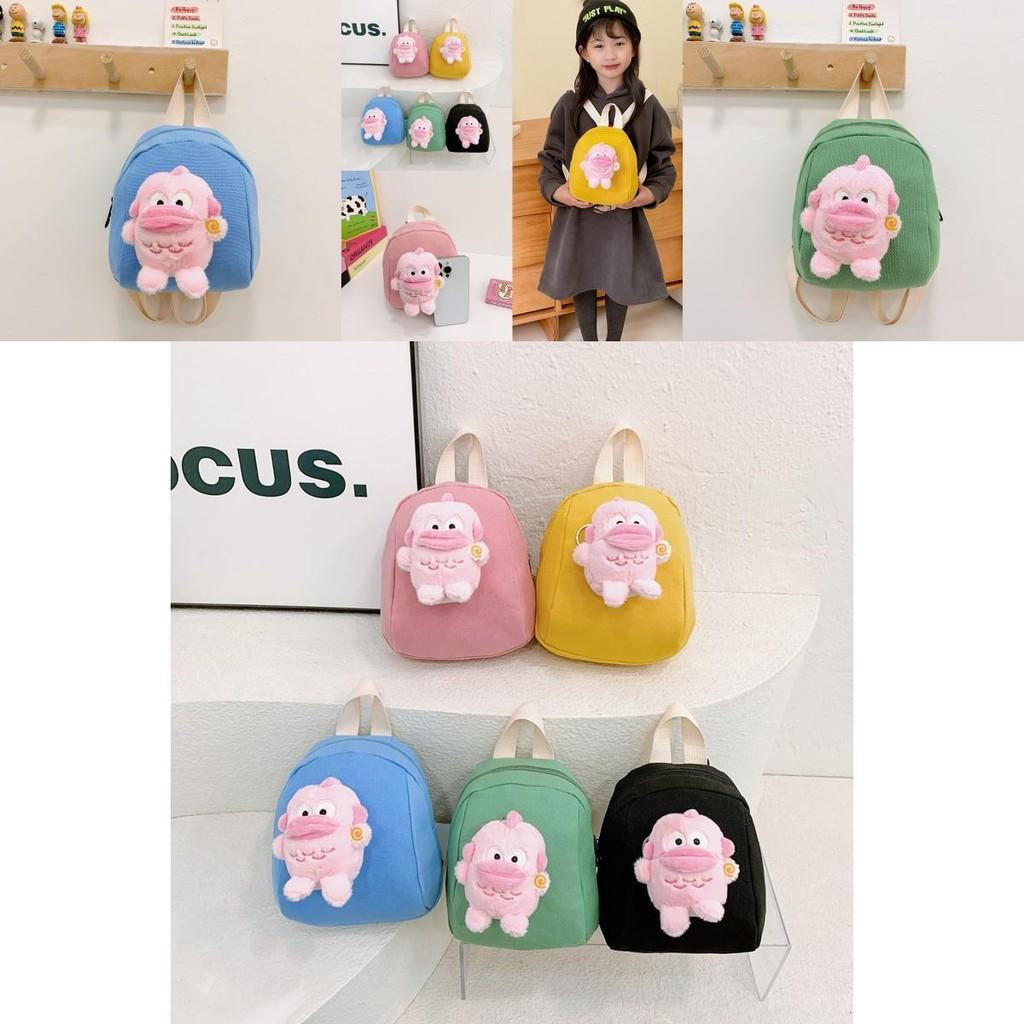 Cute Plush Doll Cartoon Backpack For Toddlers Gender Neutral School Outing Bag