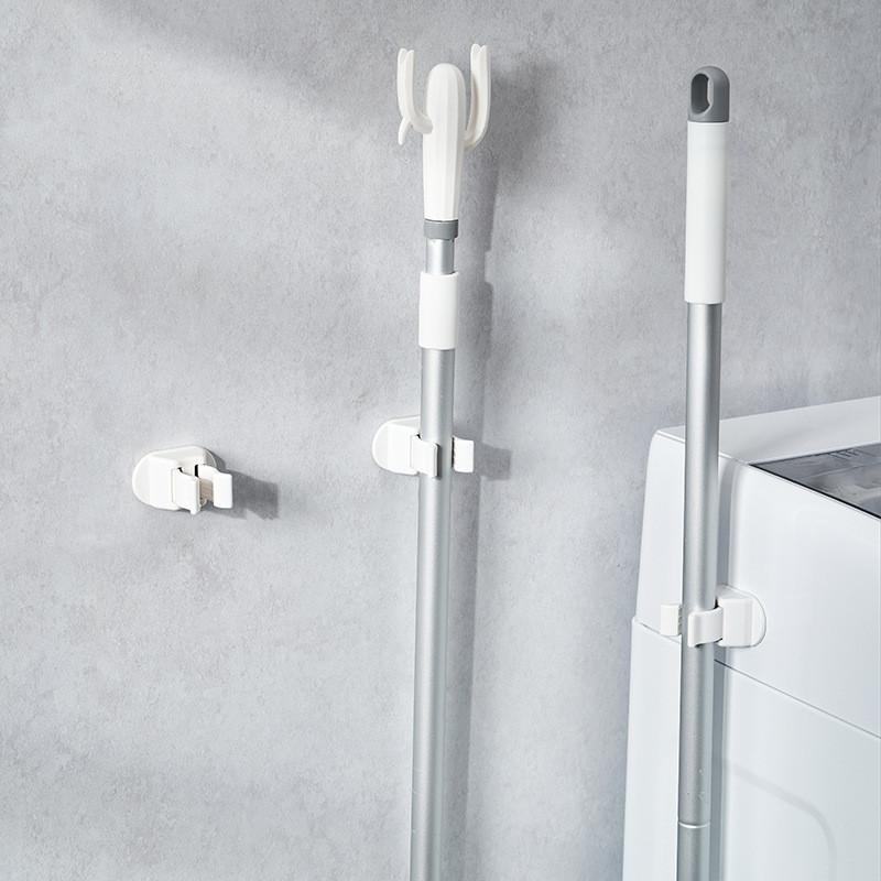 Holder Wall Broom Mount Adhesive Hooks For Home Bathroom Tools Organization