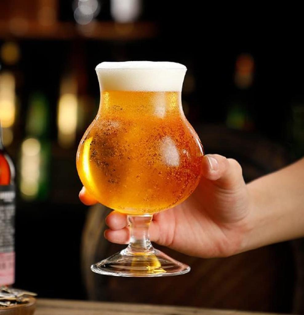 Morning Place German-Style Beer Glasses, Tulip Design, Craft Glass Cups, 500ml, Stylish Interior Decor (Set of 2)