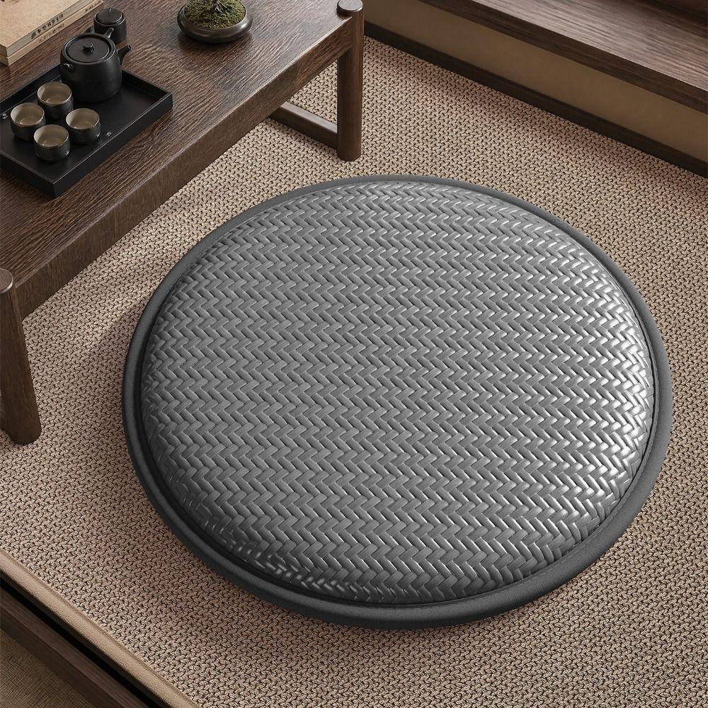 Woven Texture Tatami Floor Cushion Soft Meditation Mat Durable Floor Chair Cushion  Tea Room