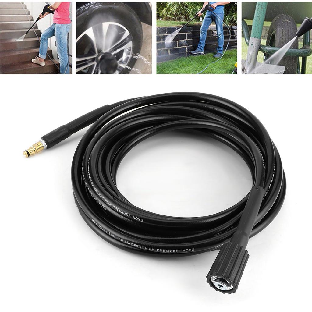 40 MPa / 5,800 PSI Automotive Car Wash Hose, High-Pressure Water Cleaning Rubber Hose, Suitable for Extending Car Wash Hoses