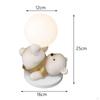 Cute Bear Statue USB Charging Night Lamp Table Ornament for Kids Adults