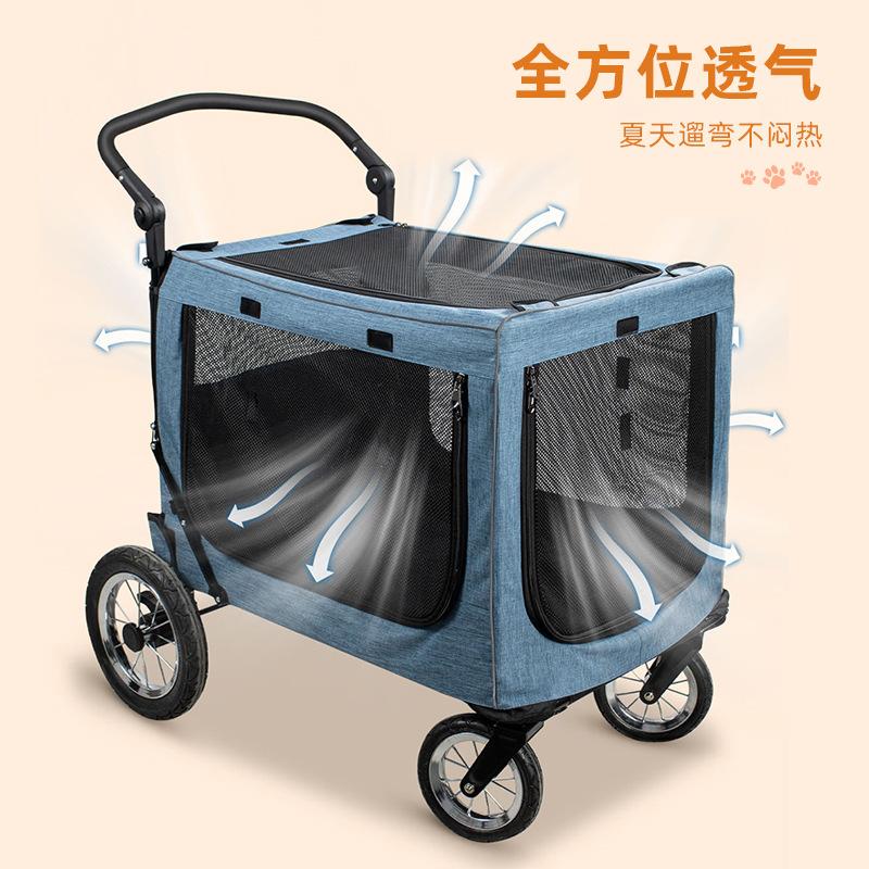 Portable Pet Stroller for Medium and Large Dogs and Cats Outdoor Camping and Walking Dual-Use Stroller for Dogs and Cats