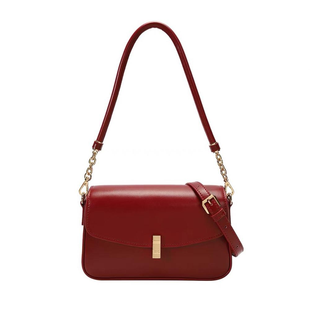 Temperament Red Underarm Bag New Women's Versatile Shoulder Bags Elegant Female Wedding Party Handbags Korean Popular