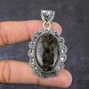 Larvikite Stone Gemstone Handmade 925 Sterling Silver Jewelry Pendant 2.40" D2h58