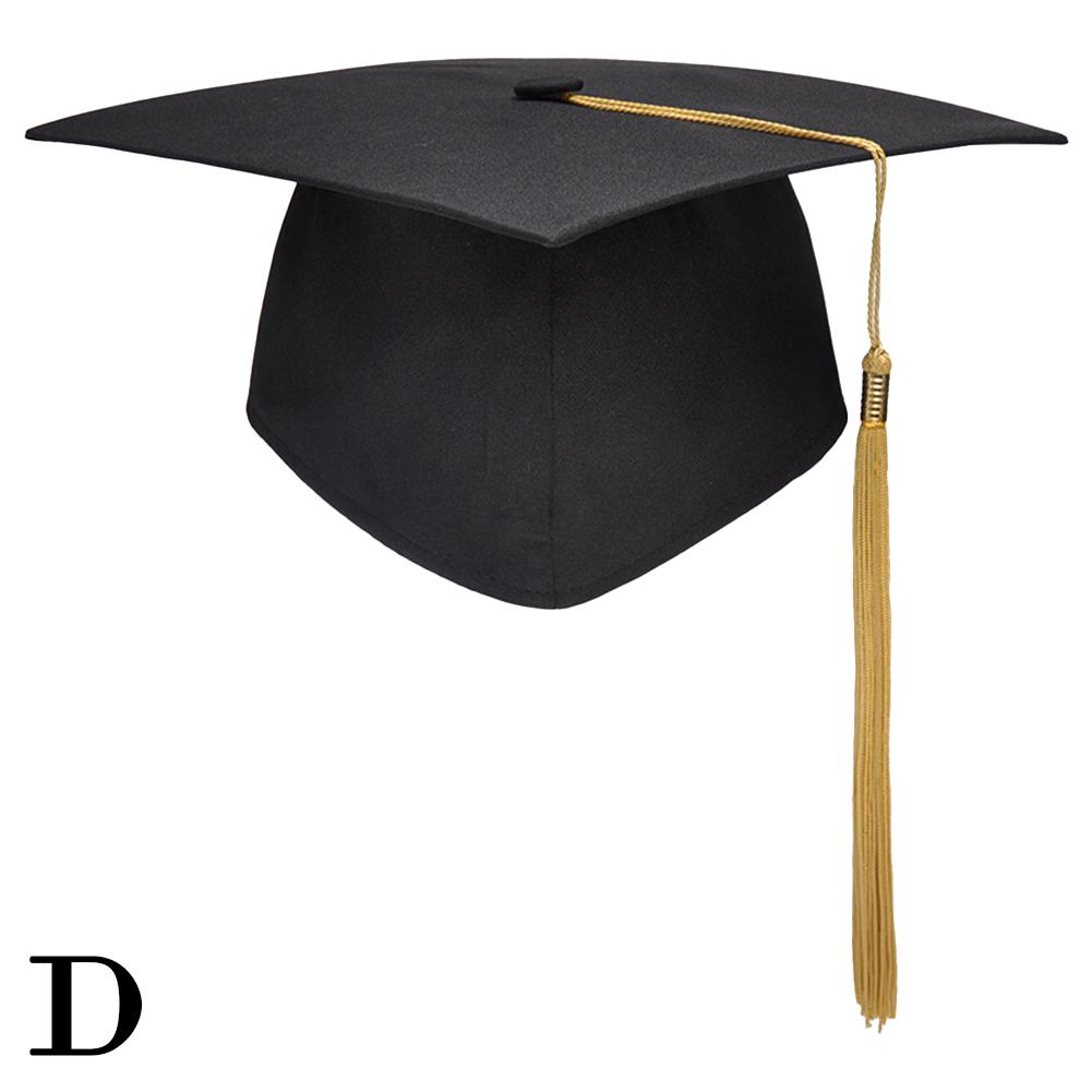 NEW Graduation Hat Black Adult Bachelor Caps with Tassels University Master Congratulation Graduation Party Decoration Supplies