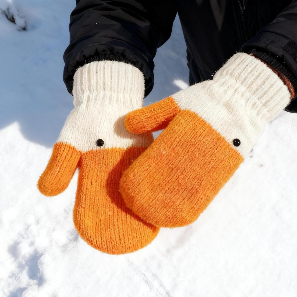 Winter Snow Gloves Thermal Warm Soft Animal Mittens Winter Animal Gloves For Girl Friend Sport Skiing Men Women Parent Outdoor