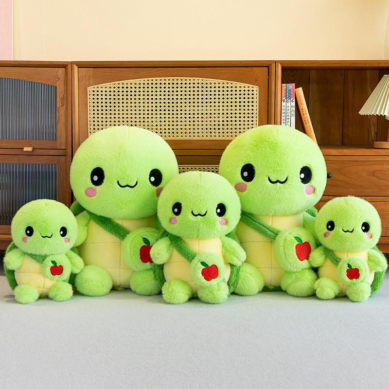 Plush Tortoise Toys Satchel Apple Fill Doll Cartoon Animals Xmas Gifts Toys