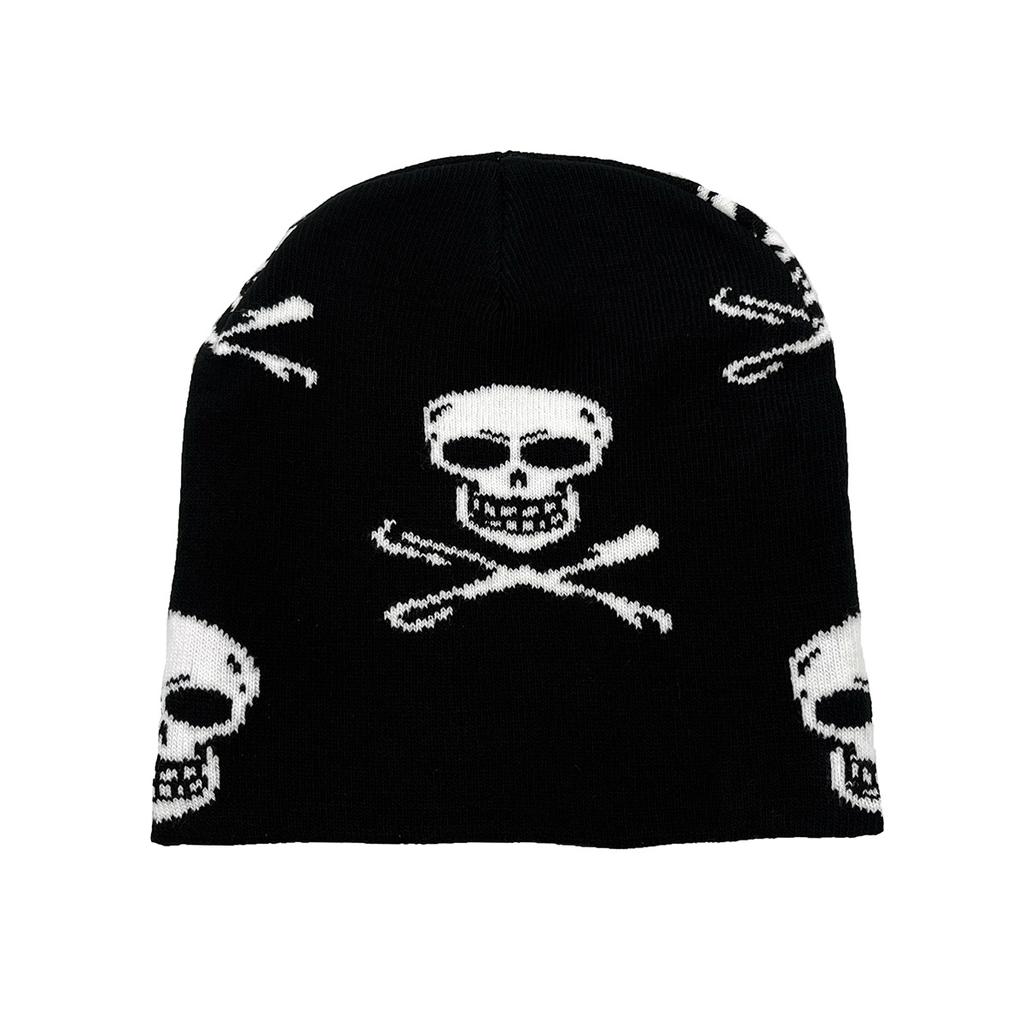 Skull Knitted Hat Men'S And Women'S Jacquard Hat Popular Hat Hip Hop Hat Trend Street
