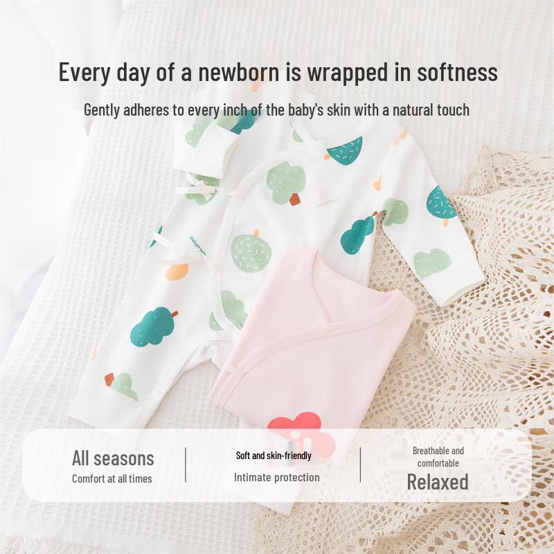 Babyprints Newborn 2-Piece Pure Cotton Long-Sleeve Bodysuit Set